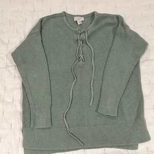 Green sweater from Loft outlet